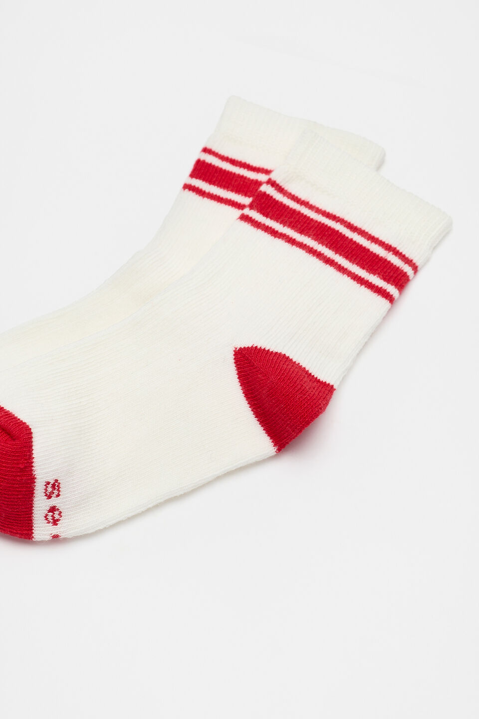 Stripe Rib Sock  Chilli Red