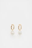 Pearly Oval Earring  Gold  hi-res