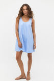 Poplin Variegated Stripe Mini Dress  Cornflower Blue Stripe  hi-res