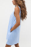 Poplin Variegated Stripe Mini Dress  Cornflower Blue Stripe  hi-res