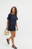 Linen Wave Scallop Short  Twilight Blue  hi-res