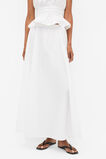 Cotton Poplin Gathered Skirt  Whisper White  hi-res