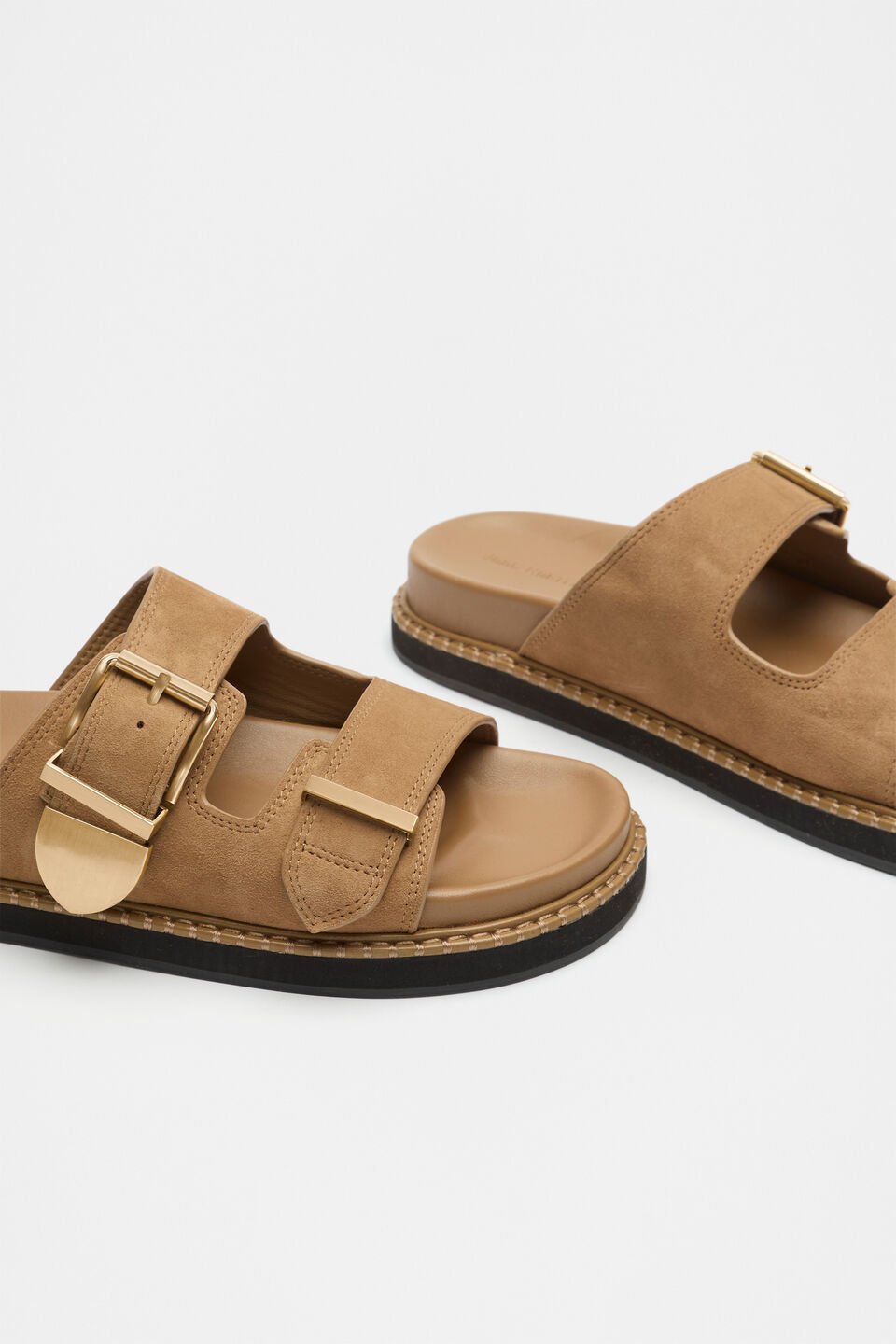 Sasha Trim Slide  Toffee Suede