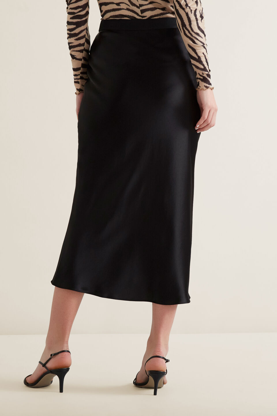 Satin Midi Skirt  