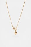 Stone Drop Initial Necklace  Heart  hi-res