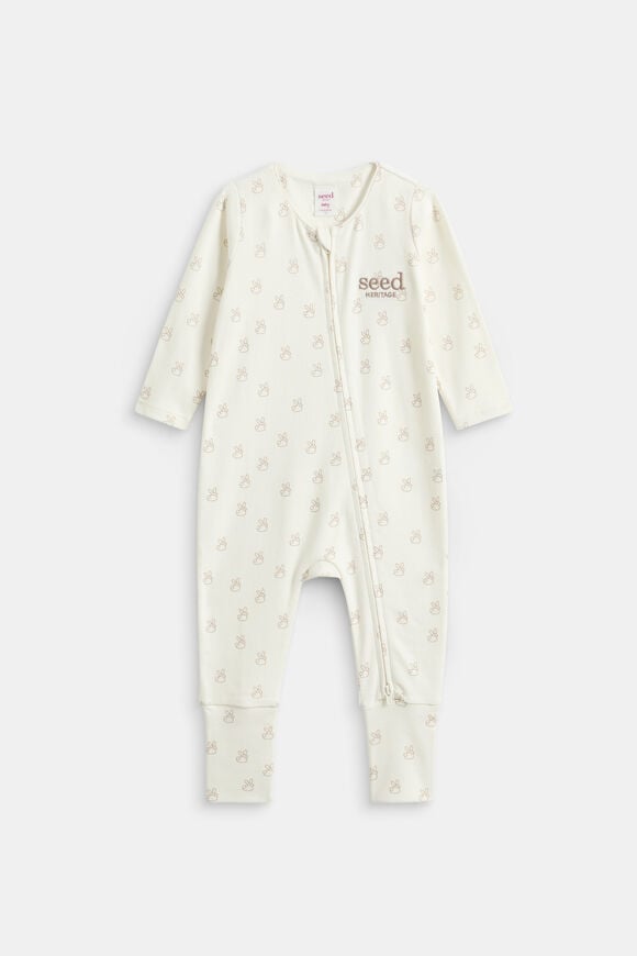 Bunny Logo Zipsuit  Classic Cream  hi-res