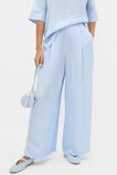 Textured Satin Gathered Pant  Arctic Blue  hi-res