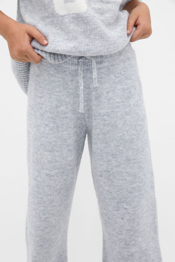 Ribbed Knit Pant  Cloud Grey Marle  hi-res