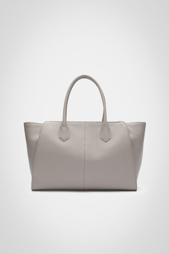 Softly Structured Leather Tote  Slate  hi-res