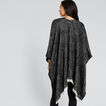 Fringe Edge Knit Poncho    hi-res