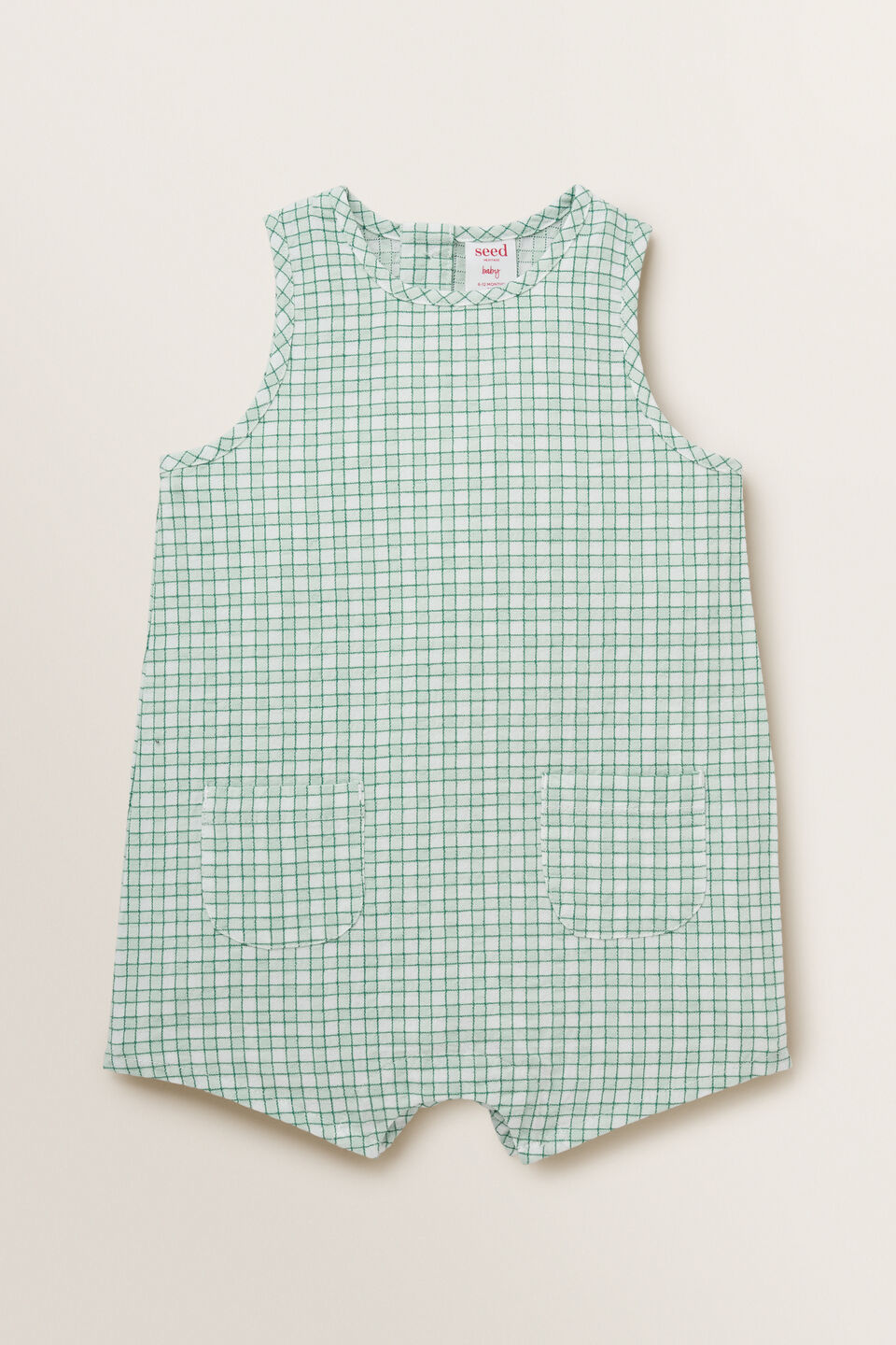 Check Pocket Romper  
