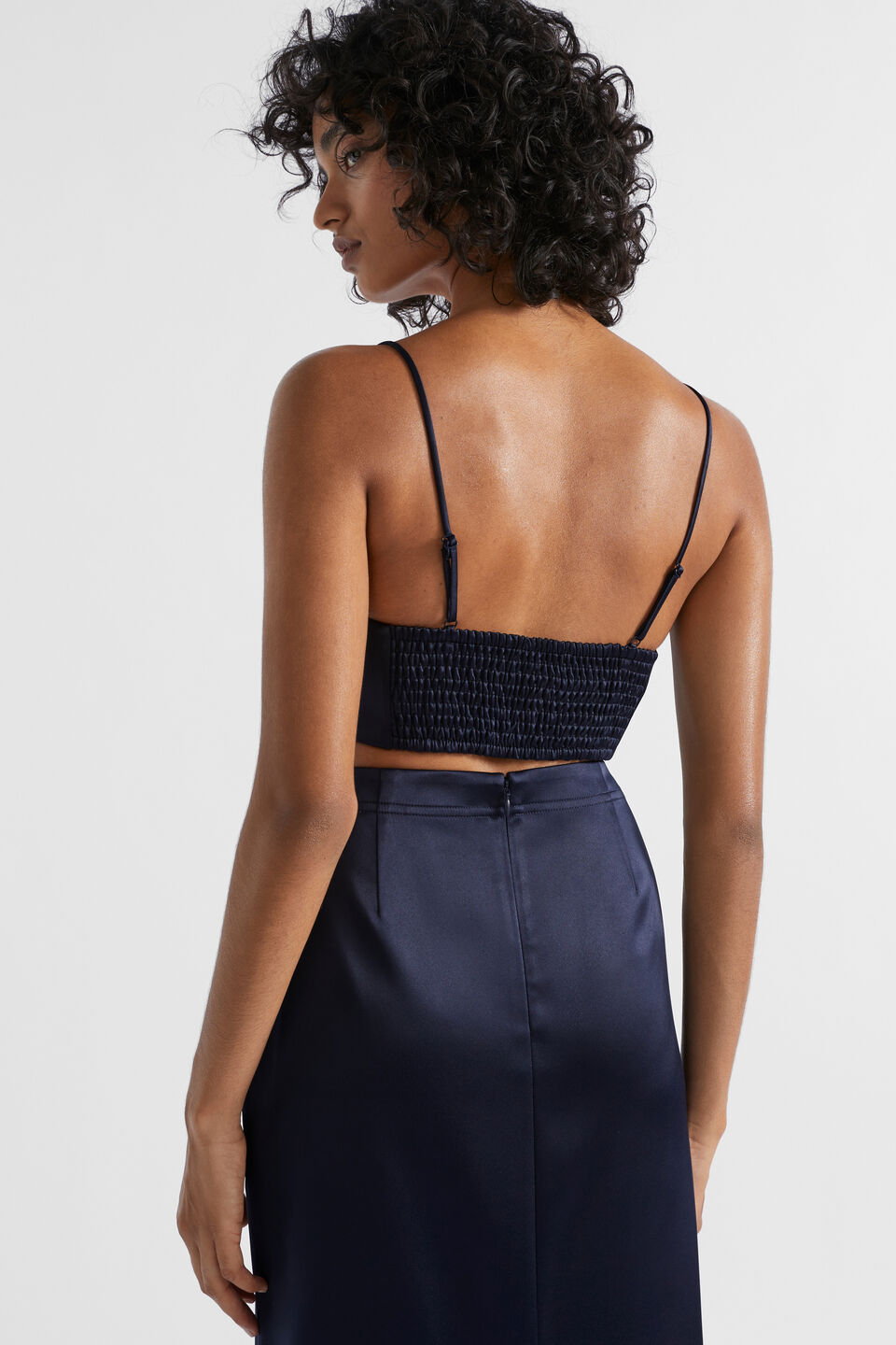 Satin Bralette  Midnight Sky