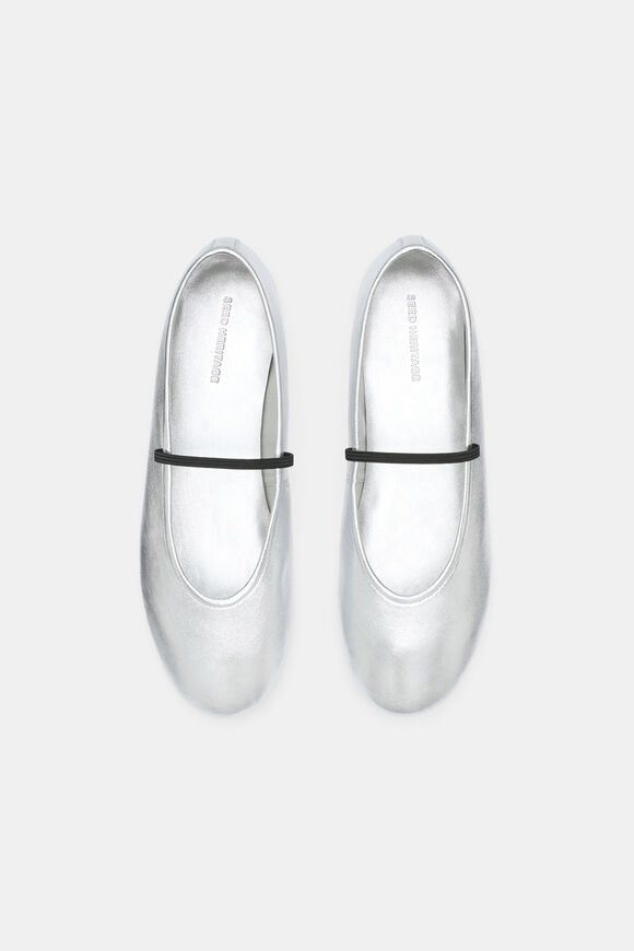Ariel Ballet Flat  Silver  hi-res