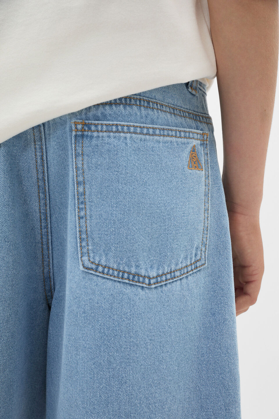 Denim Jort  Light Blue Wash
