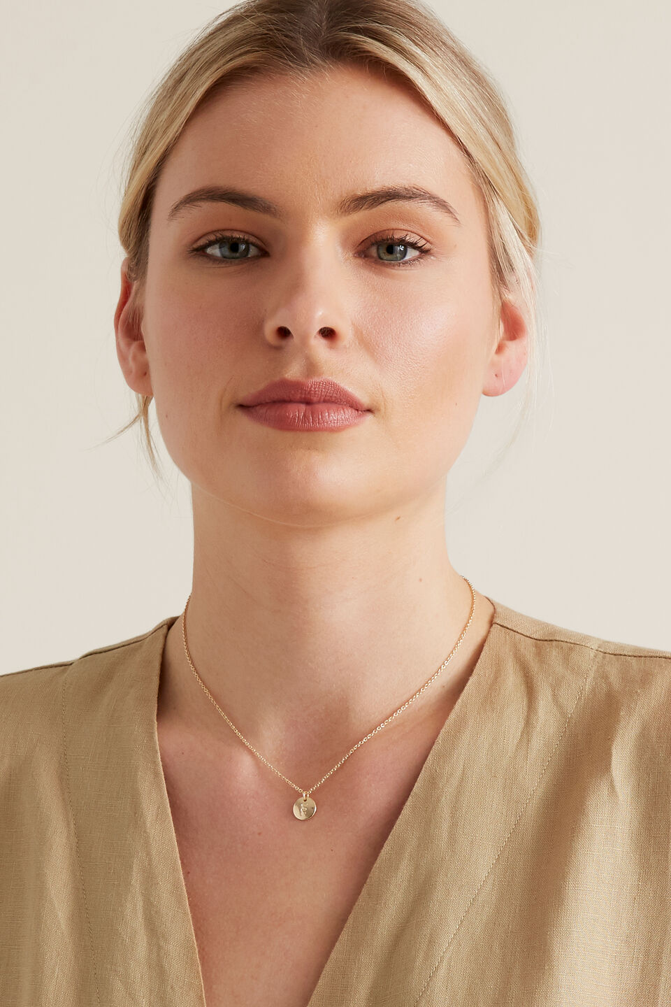 Initial Disc Necklace  