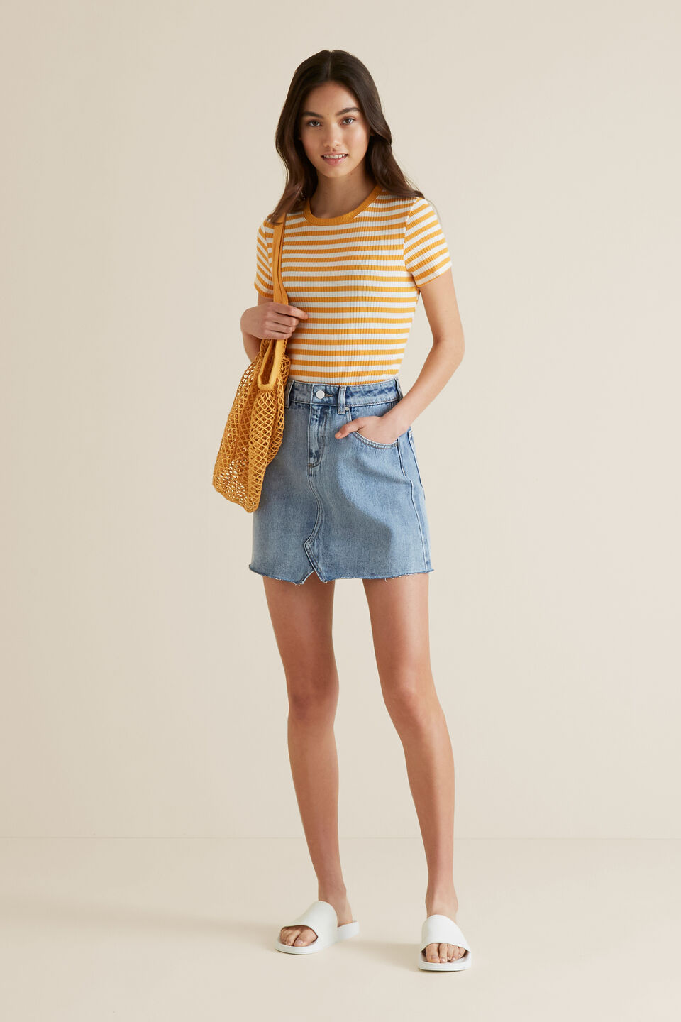 Reworked Denim Skirt  