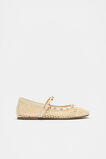 Stud Detail Woven Ballet  Canvas  hi-res