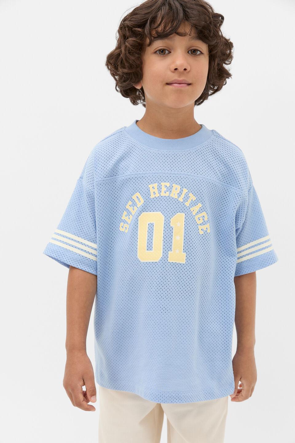 Seed Sports Mesh Tee  Cloud Blue