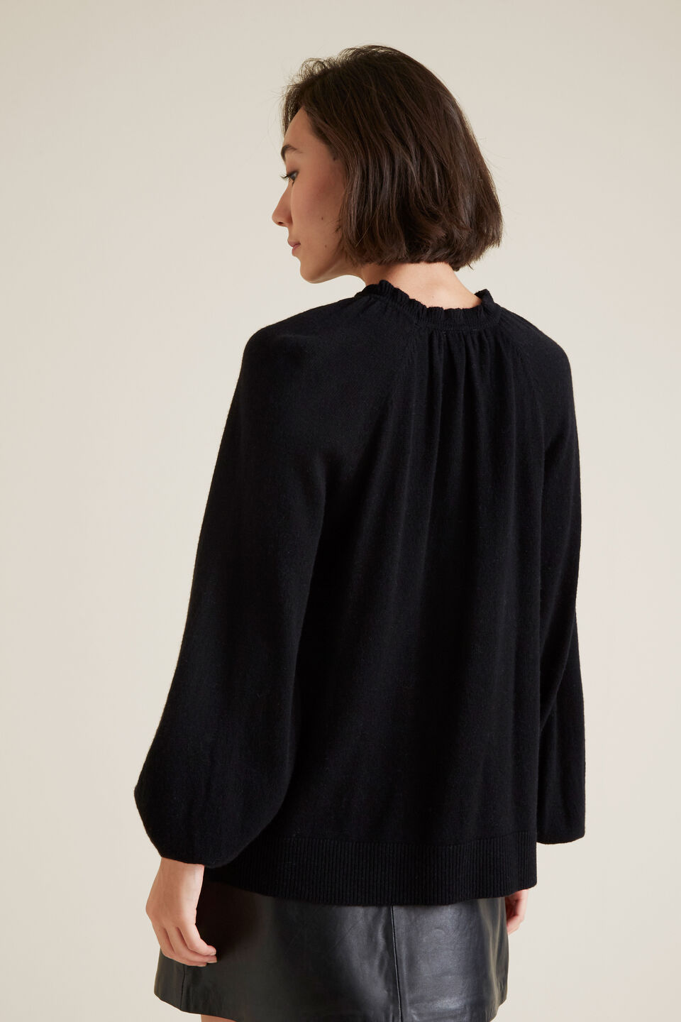 Frill Neck Knit  