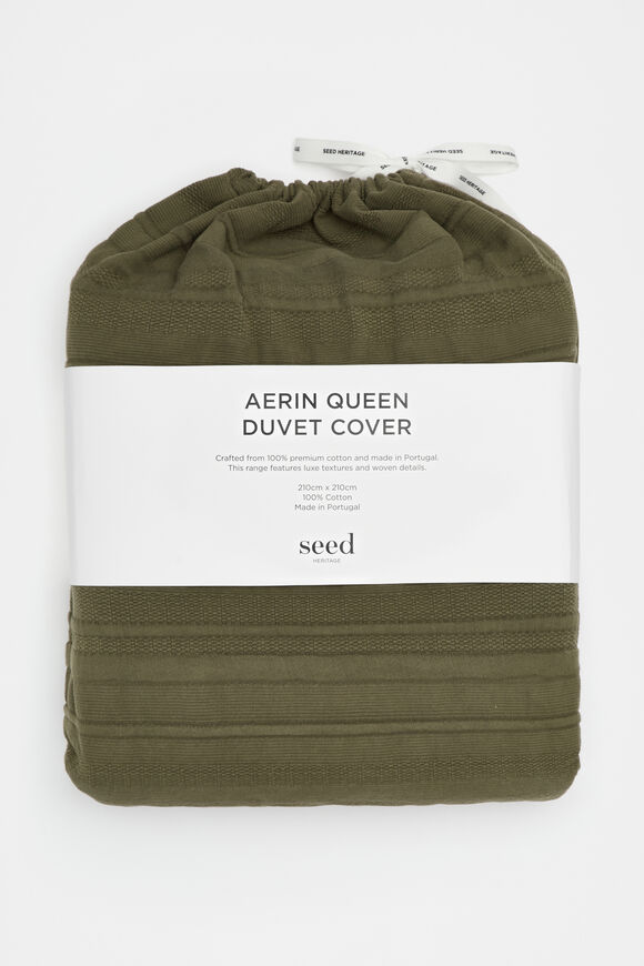 Aerin Queen Duvet Cover  Rainforest  hi-res