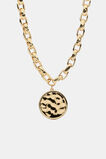 Luxe Round Pendant Necklace  Gold  hi-res