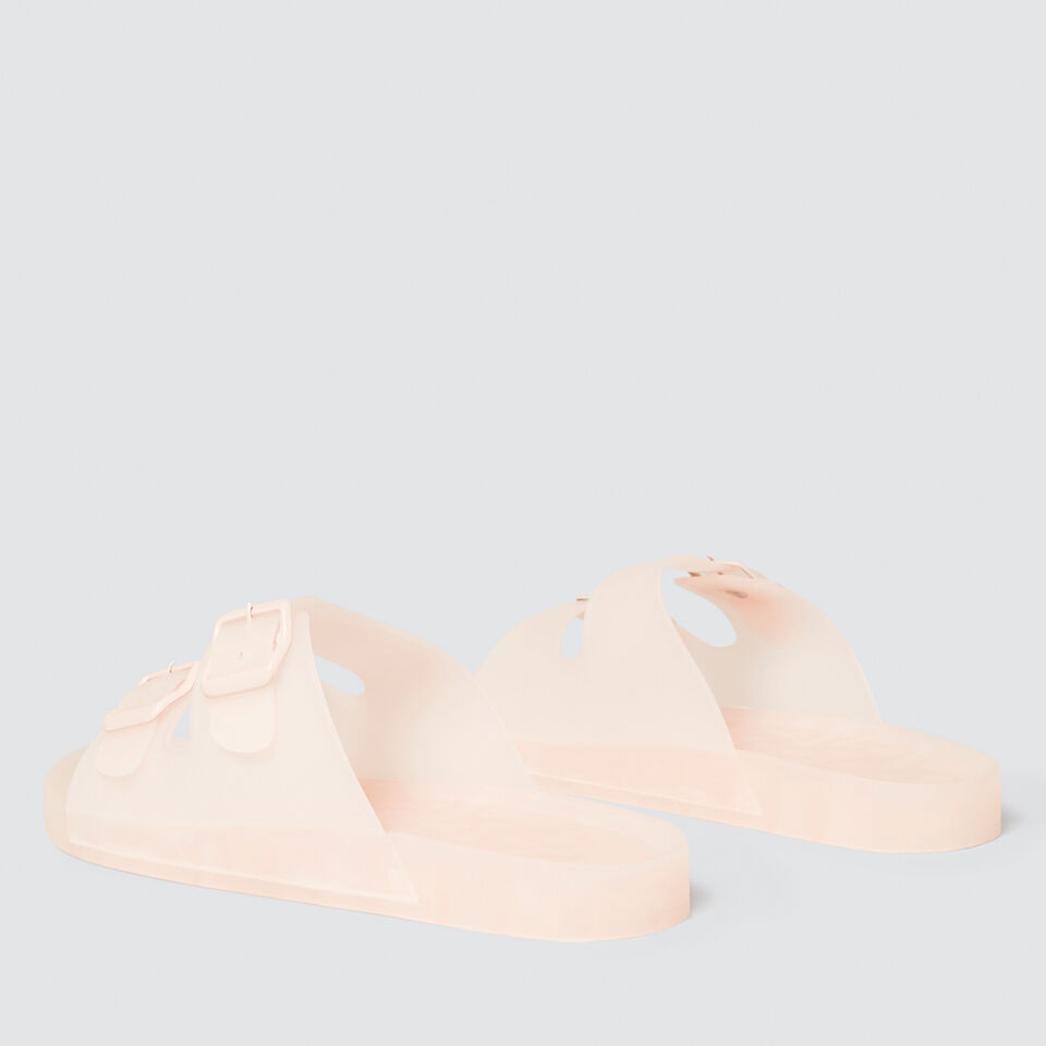 Luna Buckle Jelly Slide  