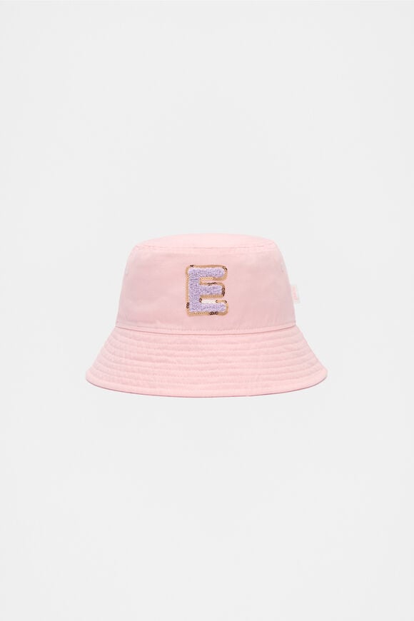 Pink Initial Bucket Hat  E  hi-res