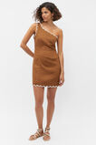 Scallop One Shoulder Mini Dress  Cinnamon Spice  hi-res