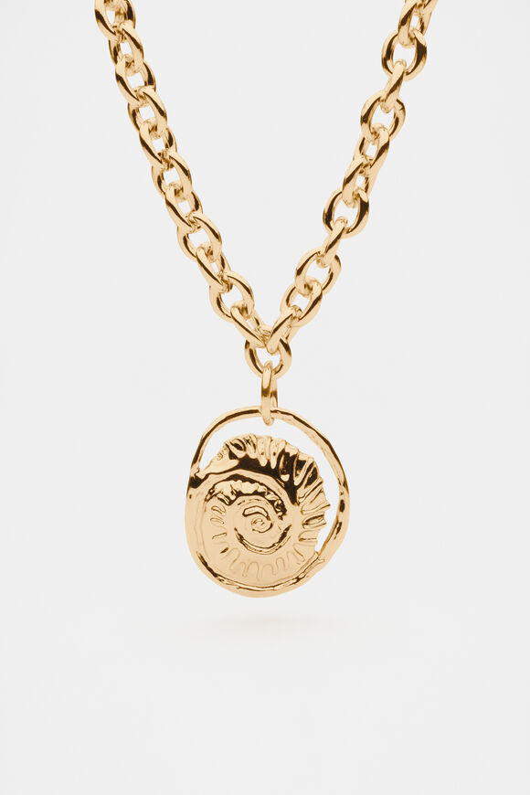 Shell Pendant Necklace  Gold  hi-res