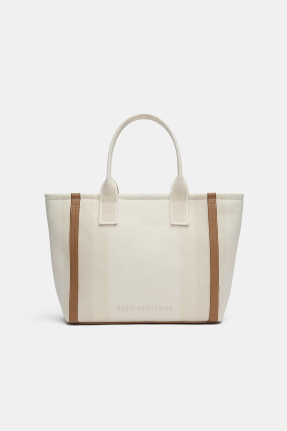 Textured Stripe Carry All  Natural  hi-res