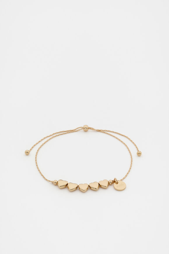 Hearts Toggle Bracelet  Gold  hi-res