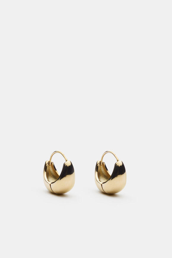 Waterproof Dome Earring  Gold  hi-res