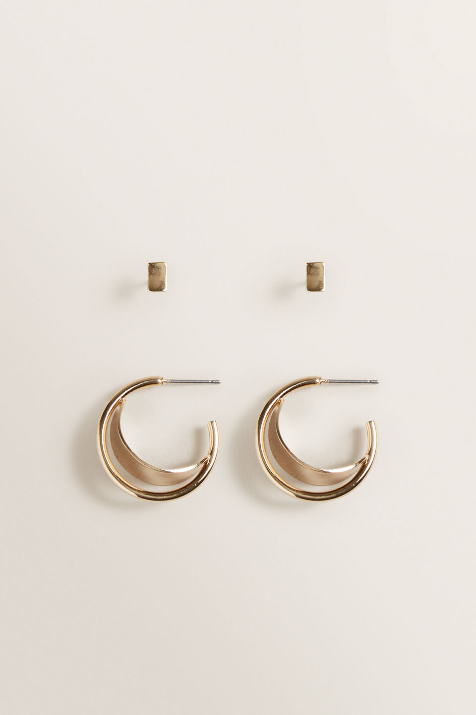 Gold Hoop Stud Pack  9