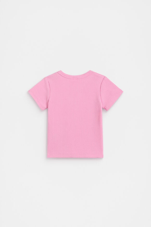 Core Logo Rib Tee  Candy Pink  hi-res