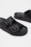 Dulci Covered Buckle Slide  Black  hi-res