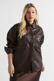 Leather Overshirt  Dark Espresso  hi-res