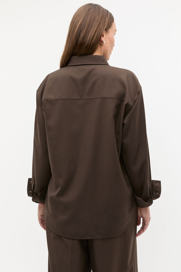 Soft Suiting Utility Shirt  Dark Espresso  hi-res