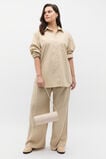 Longline Poplin Shirt  Latte  hi-res
