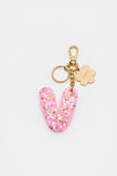 Glitter Initial Bag Charm  V  hi-res