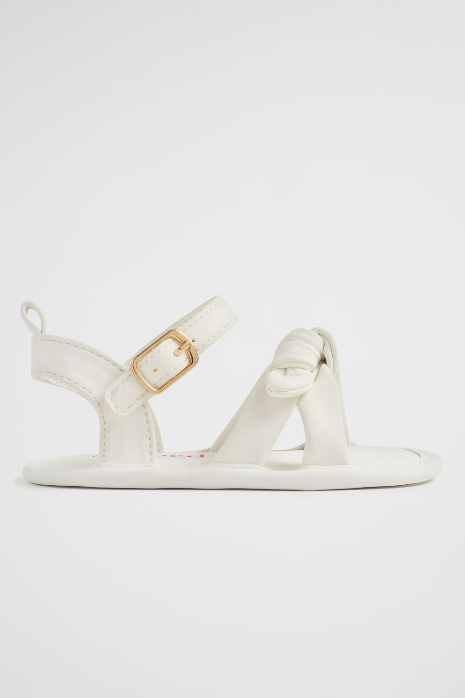 Puffy Knot Sandal  White