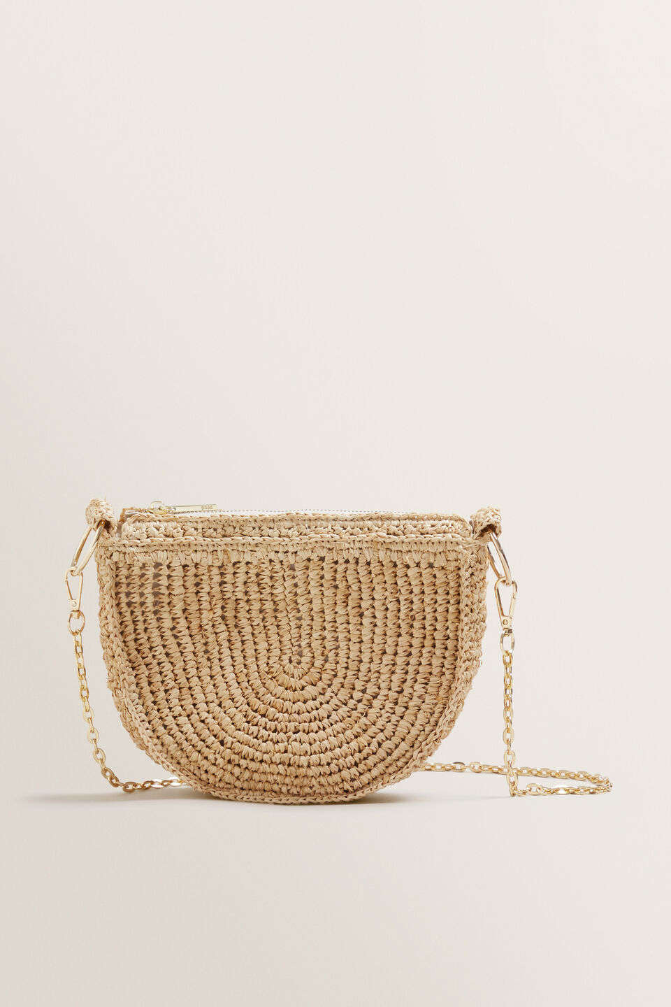 Half Moon Raffia Sling  