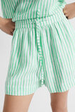 Linen Tie Short  Key Lime Stripe  hi-res