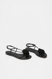 Ava Crochet Flower Sandal  Black  hi-res