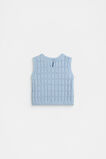 Pointelle Knit Vest  Pale Blue  hi-res