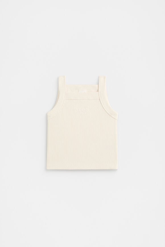Core Logo Rib Tank  Vintage Cream  hi-res