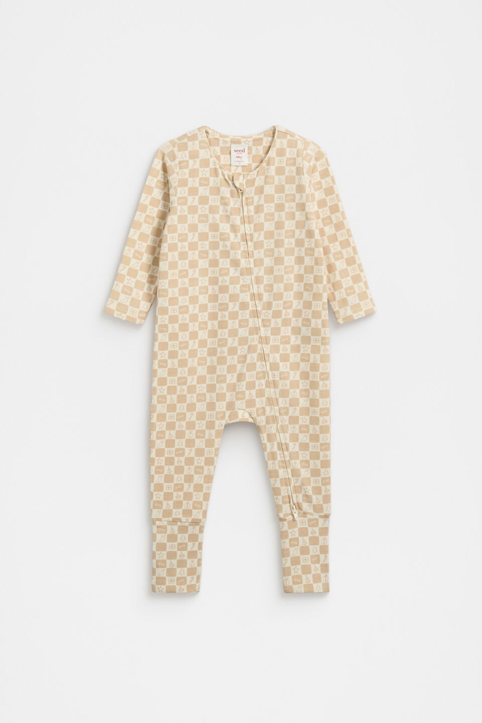 Christmas Zipsuit  Ecru