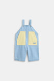 Colourblock Pocket Dungaree  Cloud Blue Wash  hi-res