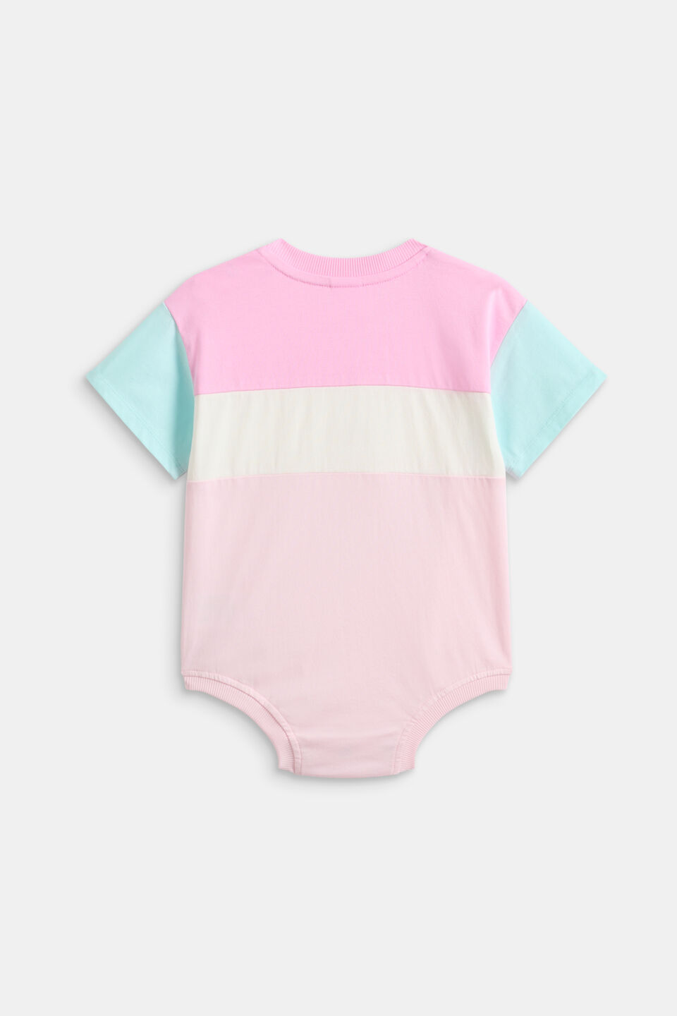Spliced Logo Romper  Pink Lemonade