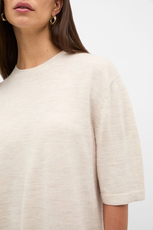 Australian Merino Oversized Tee  Mist Marle  hi-res