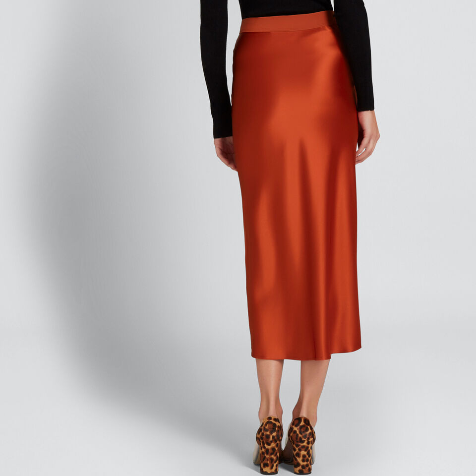 Satin Midi Skirt  